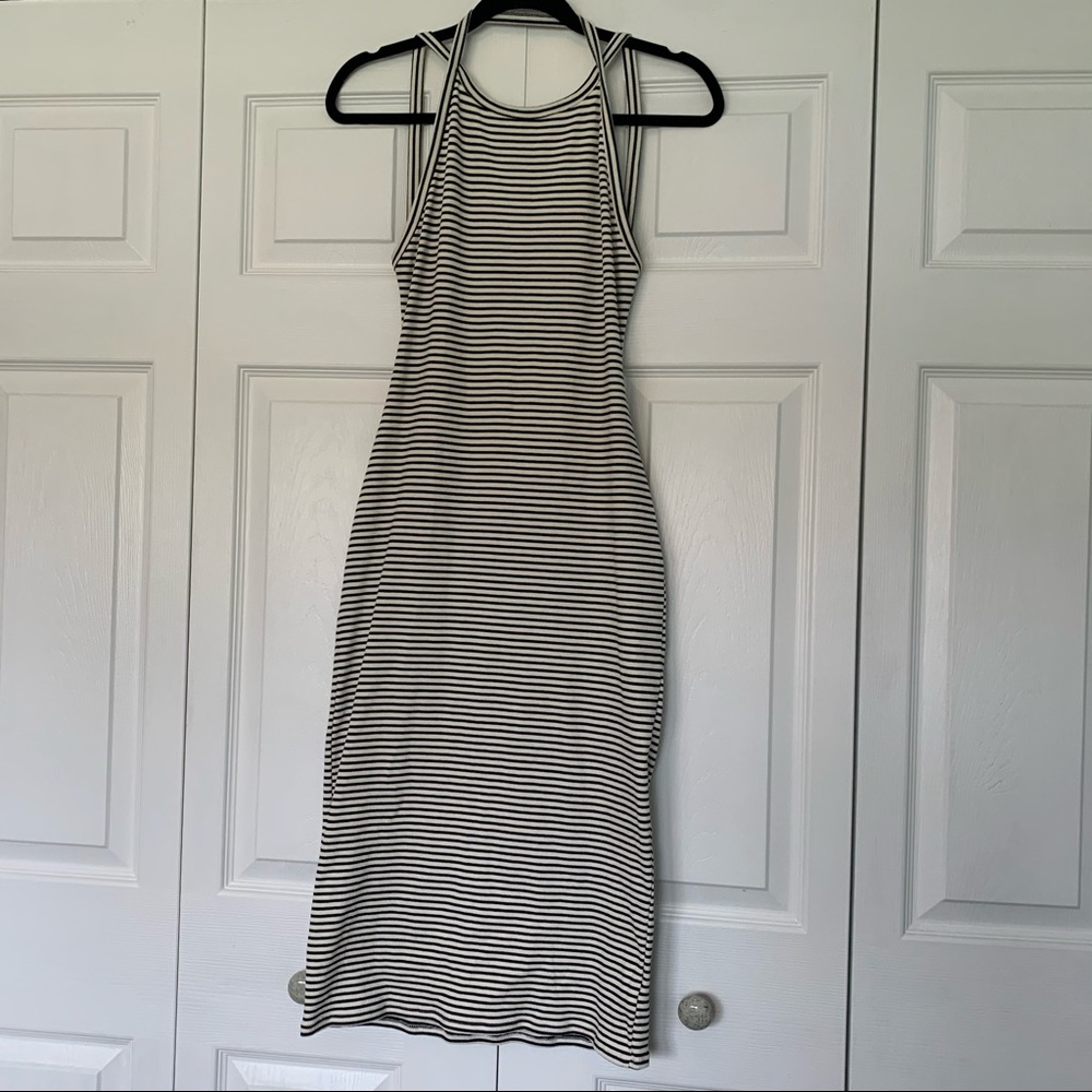 SILENCE + NOISE - striped midi dress